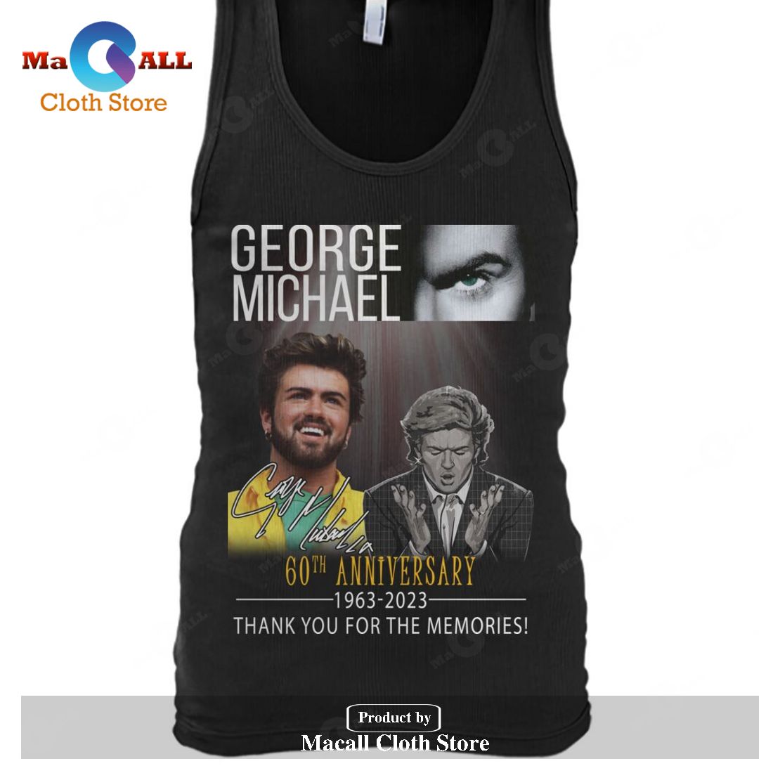 George Michael 60th Anniversary 1963 2023 Signatures Thank You For The Memories-Unisex T-Shirt George Michael 60th Anniversary 1963 2023 Signatures Thank You For The Memories-Unisex T-Shirt