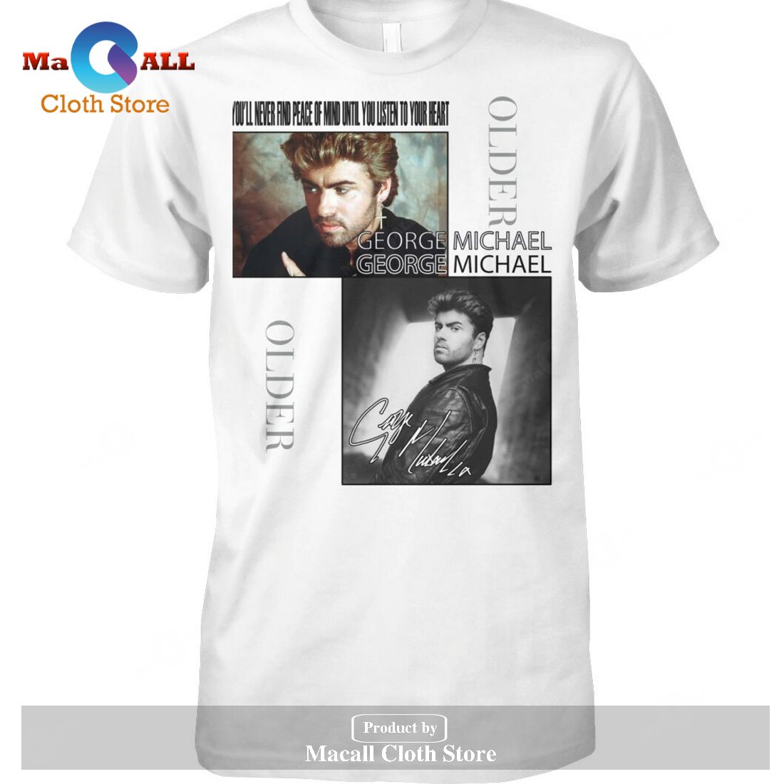 George Michael Signatures-Unisex T-Shirt George Michael Signatures-Unisex T-Shirt