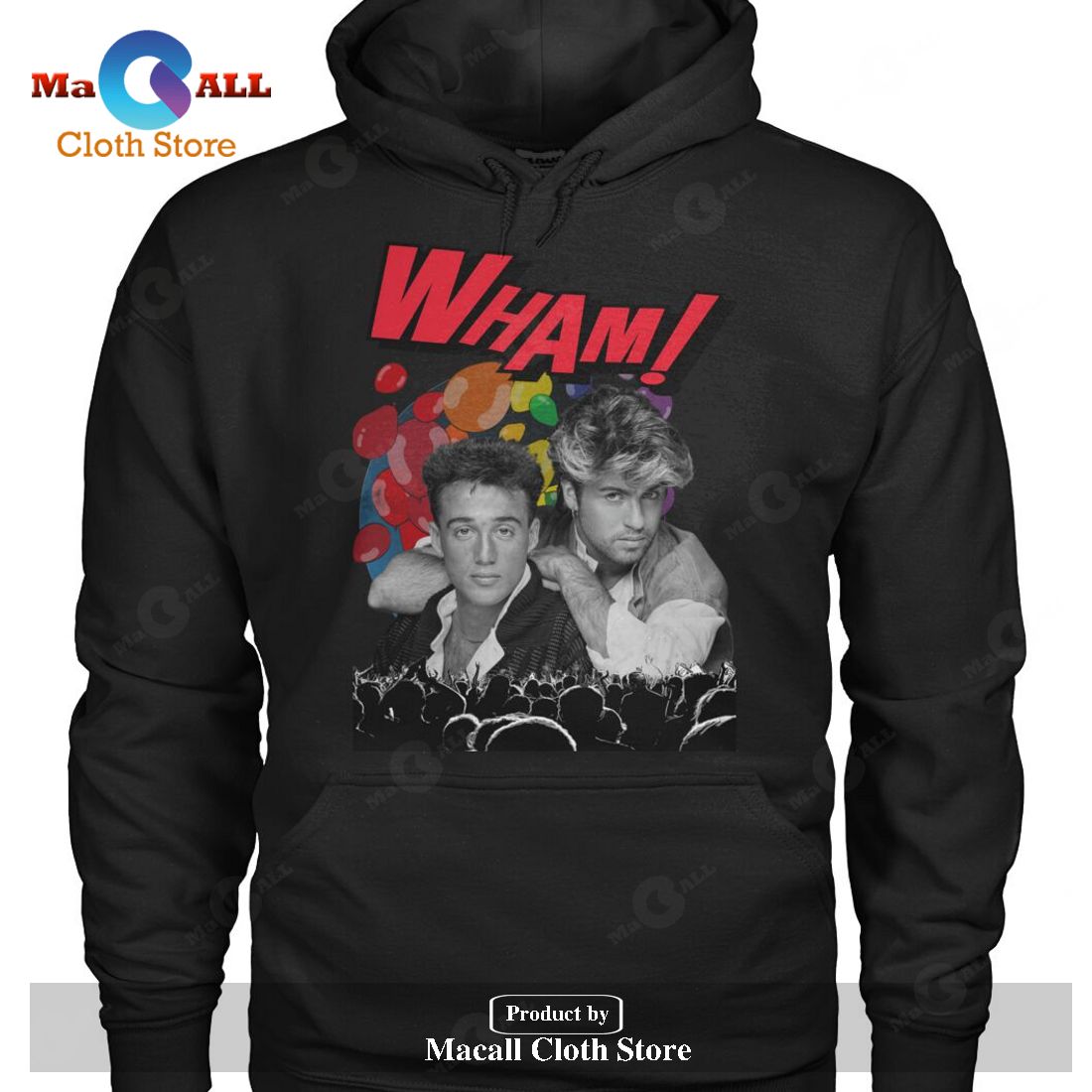 George Michael Wham! Crowed-Unisex T-Shirt George Michael Wham! Crowed-Unisex T-Shirt