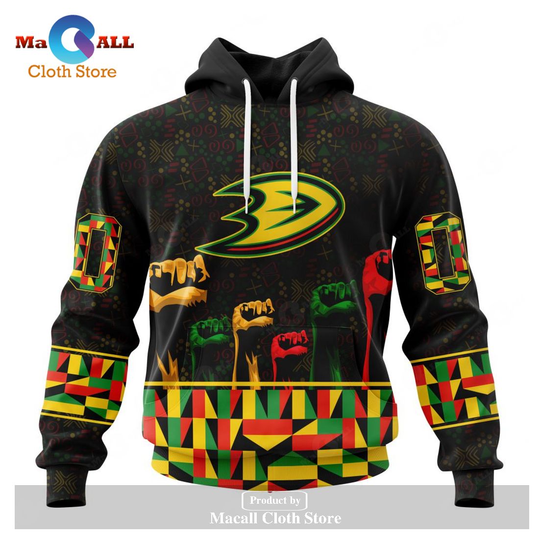 Personalized NHL Anaheim Ducks Special Design Celebrate Black History Month Hoodie Sweatshirt 3D Personalized NHL Anaheim Ducks Special Design Celebrate Black History Month Hoodie Sweatshirt 3D