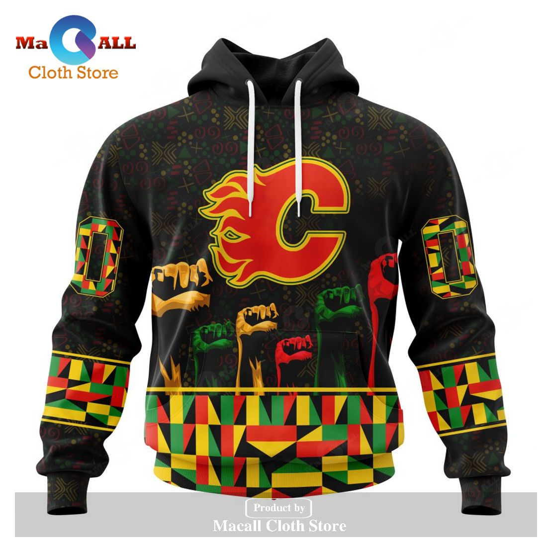 Personalized NHL Calgary Flames Special Design Celebrate Black History Month Hoodie Sweatshirt 3D Personalized NHL Calgary Flames Special Design Celebrate Black History Month Hoodie Sweatshirt 3D