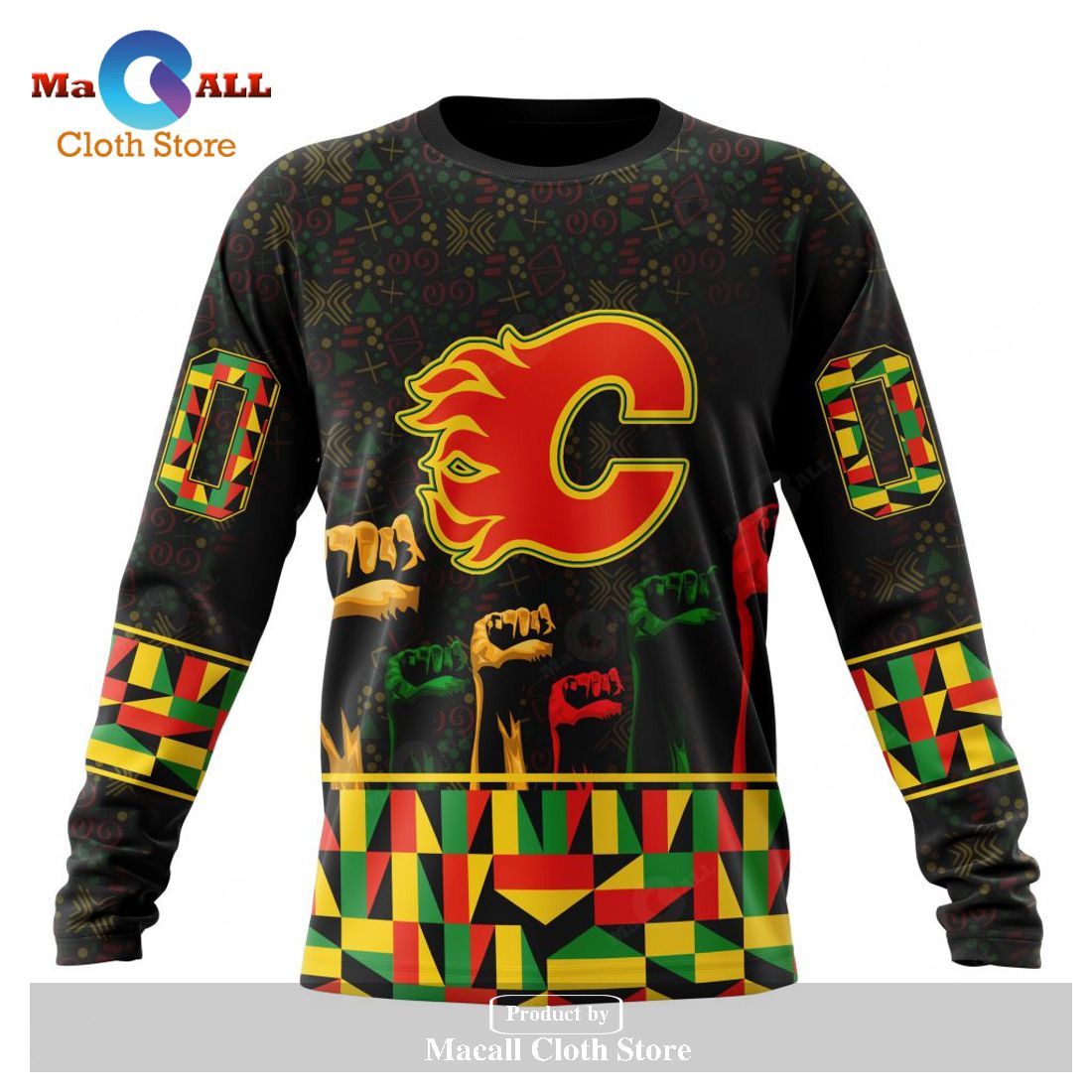 Personalized NHL Calgary Flames Special Design Celebrate Black History Month Hoodie Sweatshirt 3D Personalized NHL Calgary Flames Special Design Celebrate Black History Month Hoodie Sweatshirt 3D