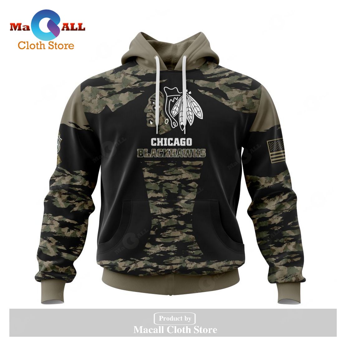 Personalized NHL Chicago BlackHawks - Honors Veterans And Military Members Kits V5 Hoodie Sweatshirt 3D Personalized NHL Chicago BlackHawks - Honors Veterans And Military Members Kits V5 Hoodie Sweatshirt 3D