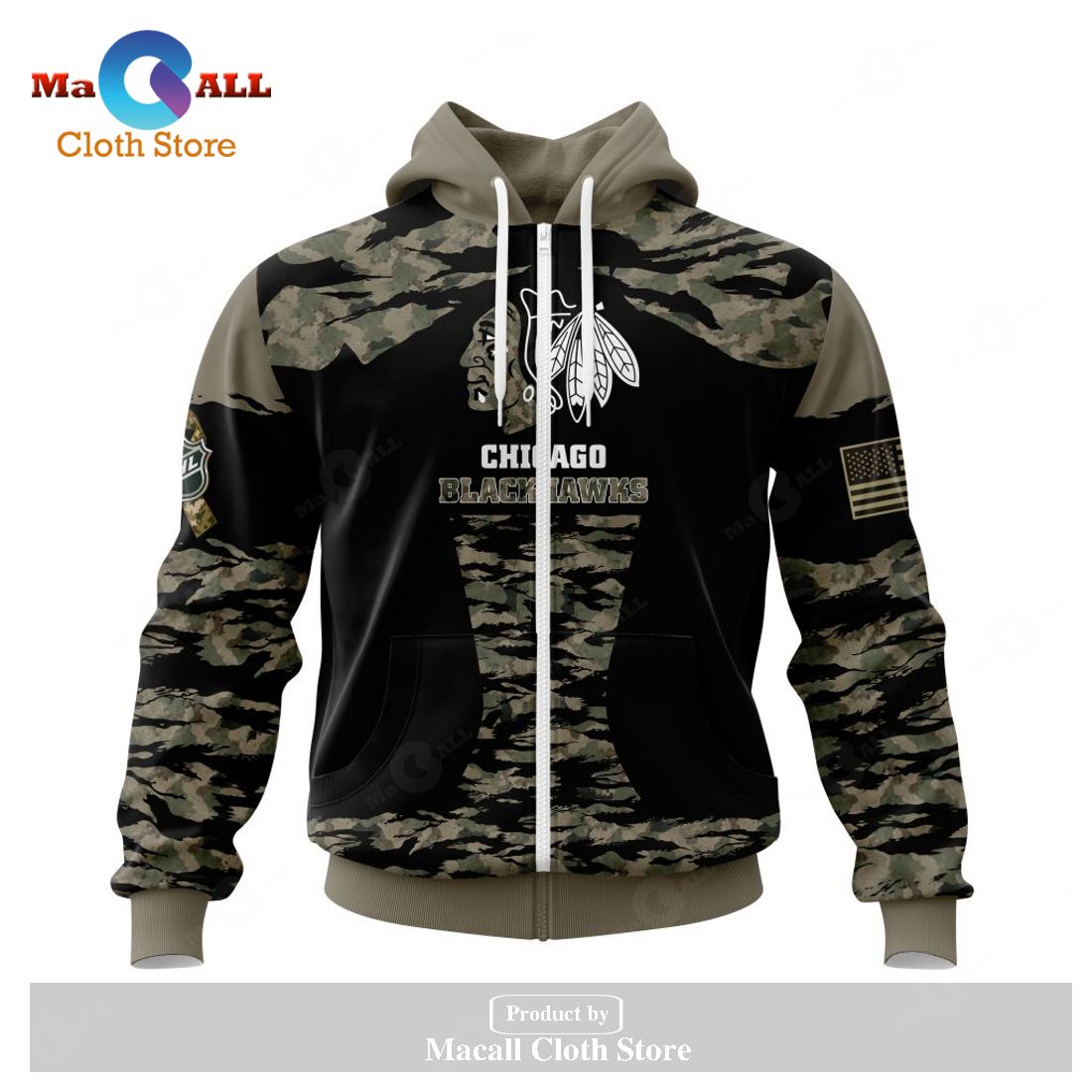 Personalized NHL Chicago BlackHawks - Honors Veterans And Military Members Kits V5 Hoodie Sweatshirt 3D Personalized NHL Chicago BlackHawks - Honors Veterans And Military Members Kits V5 Hoodie Sweatshirt 3D