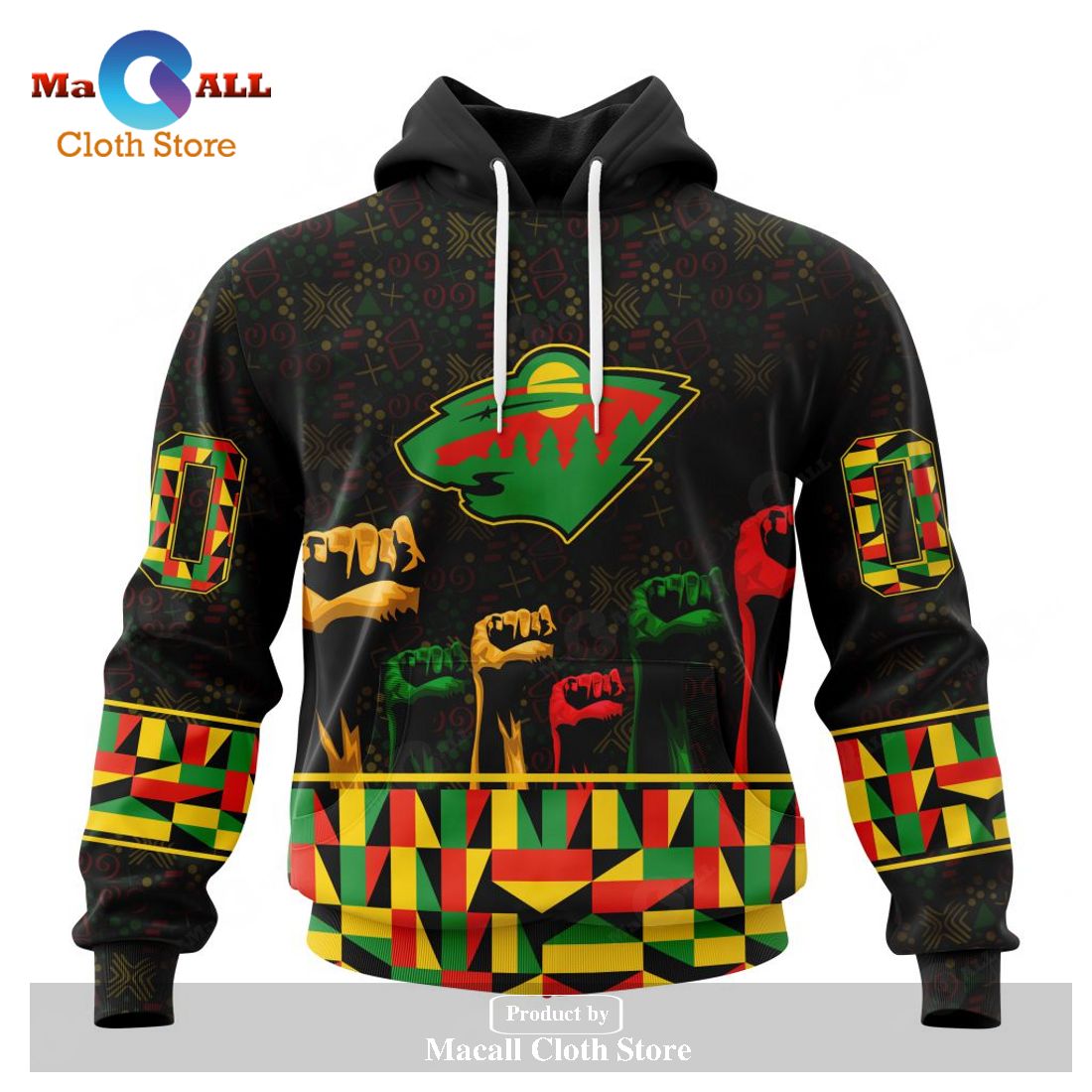 Personalized NHL Minnesota Wild Special Design Celebrate Black History Month Hoodie Sweatshirt 3D