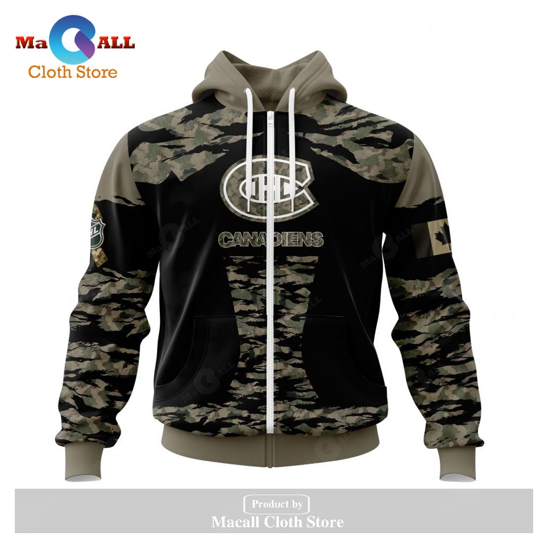 Personalized NHL Montreal Canadiens – Honors Veterans And Military Members Kits V5 Hoodie Sweatshirt 3D