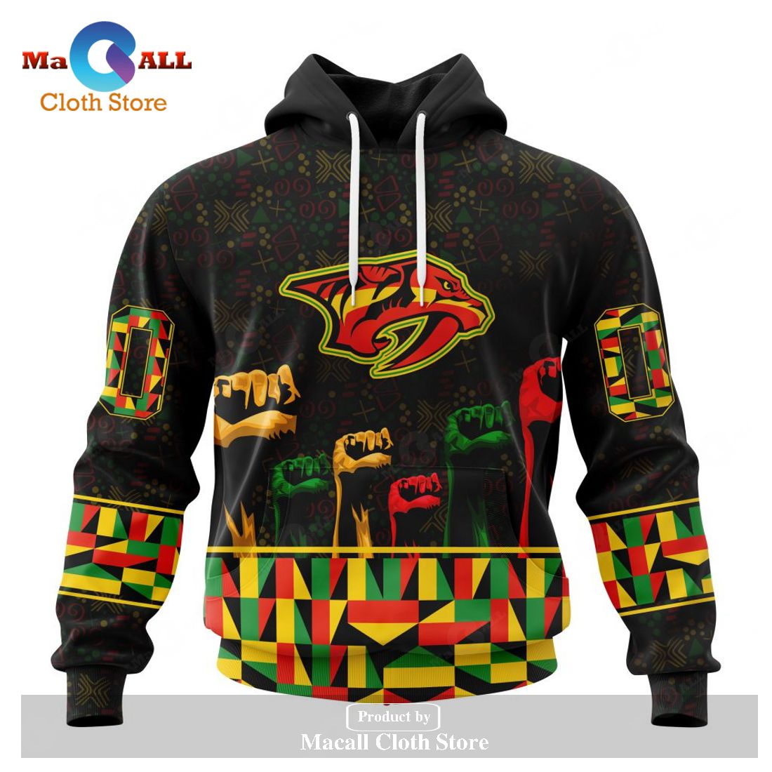 Personalized NHL Nashville Predators Special Design Celebrate Black History Month Hoodie Sweatshirt 3D