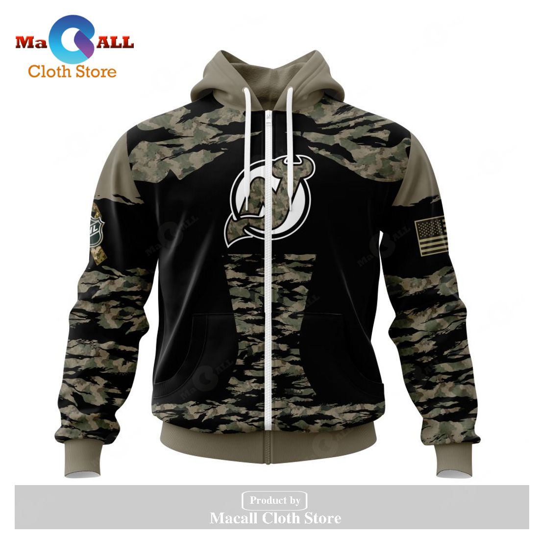 Personalized NHL New Jersey Devils – Honors Veterans And Military Members Kits V5 Hoodie Sweatshirt 3D