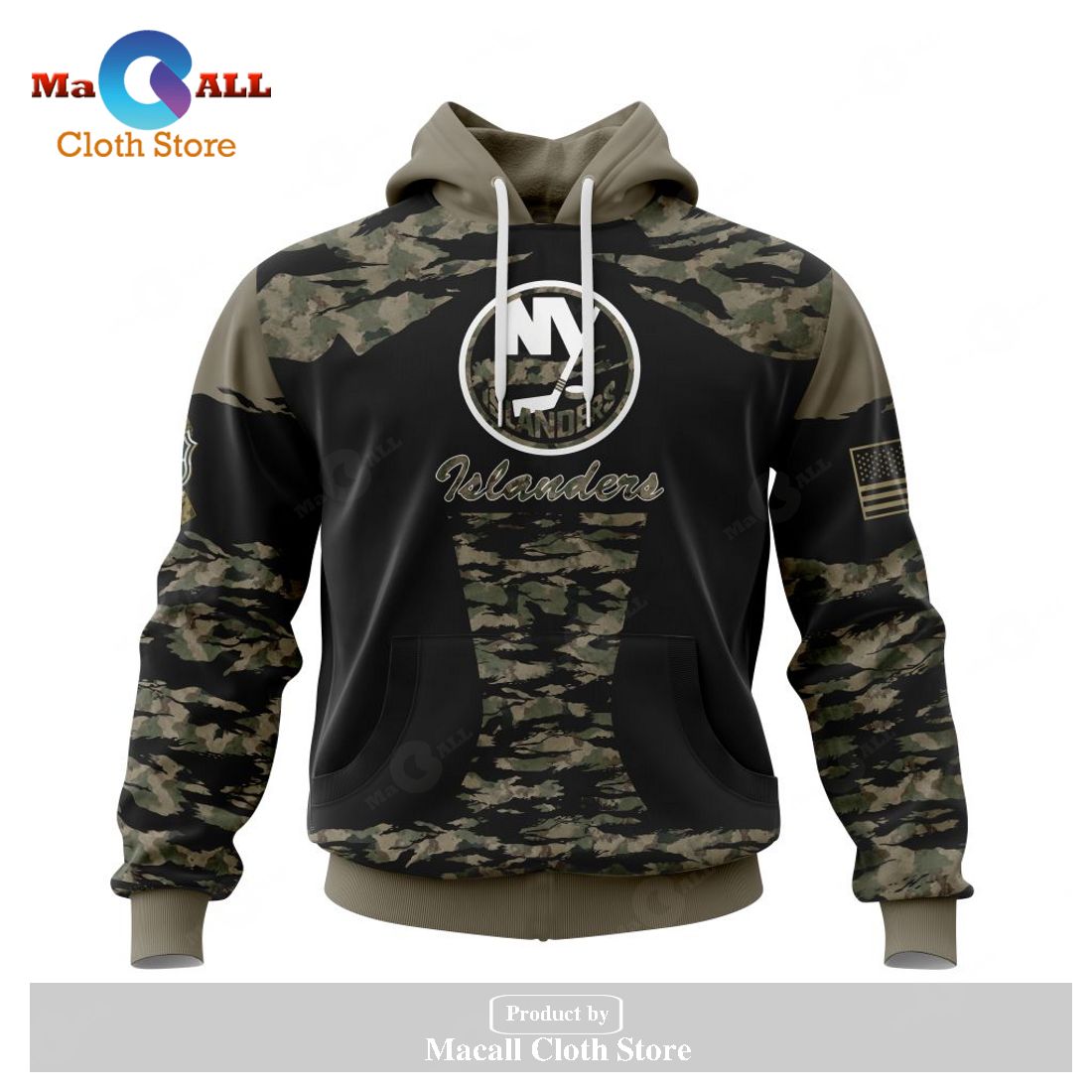 Personalized NHL New York Islanders – Honors Veterans And Military Members Kits V5 Hoodie Sweatshirt 3D