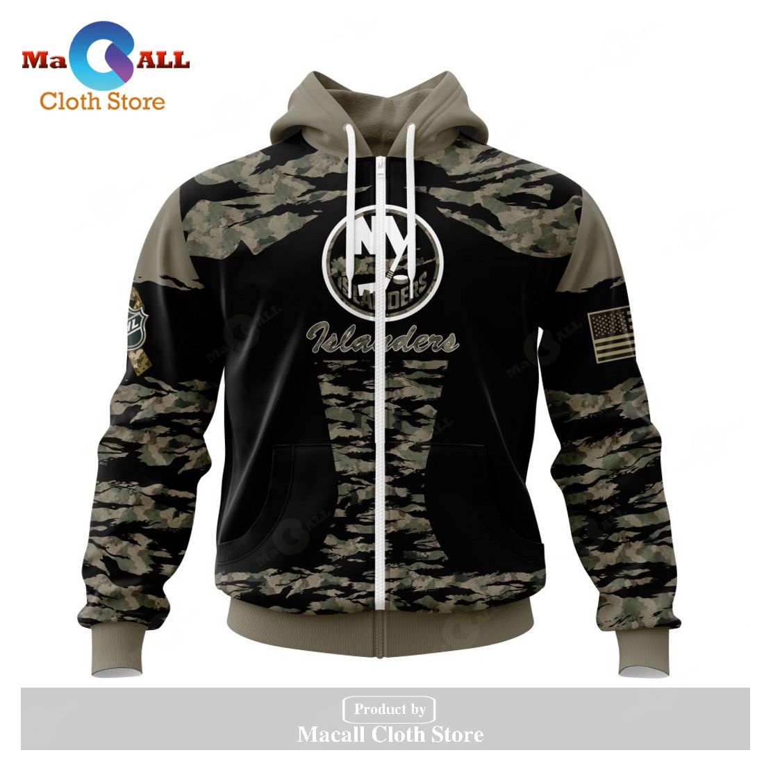 Personalized NHL New York Islanders – Honors Veterans And Military Members Kits V5 Hoodie Sweatshirt 3D