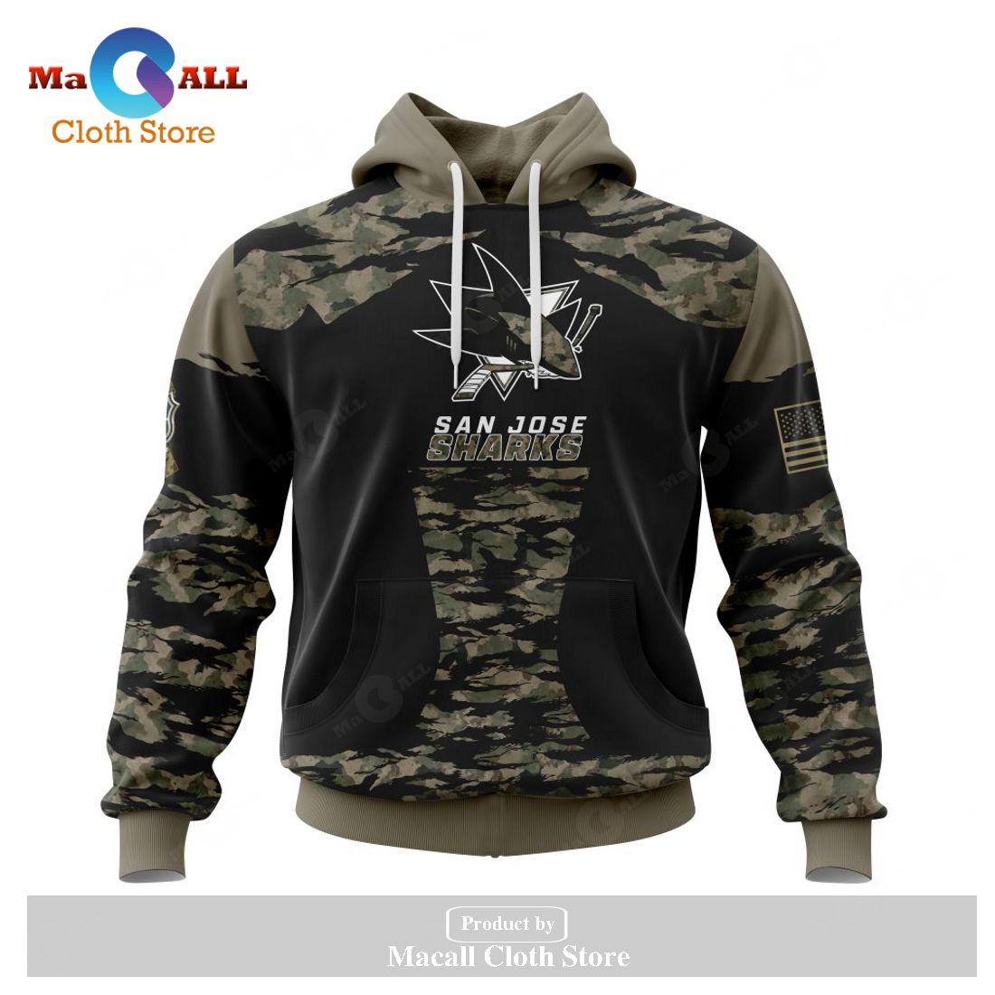 Personalized NHL San Jose Sharks - Honors Veterans And Military Members Kits V5 Hoodie Sweatshirt 3D Personalized NHL San Jose Sharks - Honors Veterans And Military Members Kits V5 Hoodie Sweatshirt 3D