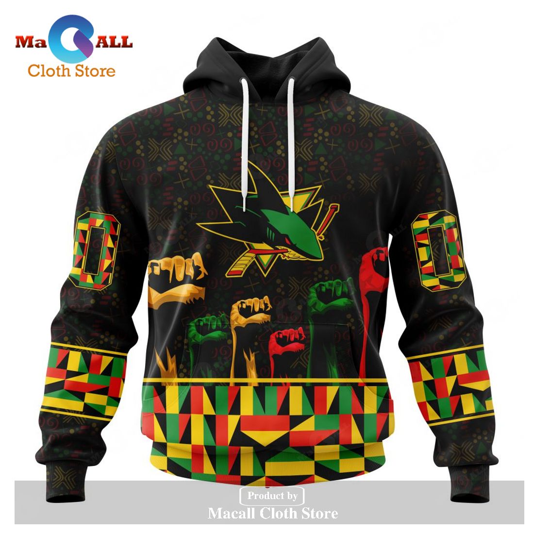 Personalized NHL San Jose Sharks Special Design Celebrate Black History Month Hoodie Sweatshirt 3D Personalized NHL San Jose Sharks Special Design Celebrate Black History Month Hoodie Sweatshirt 3D