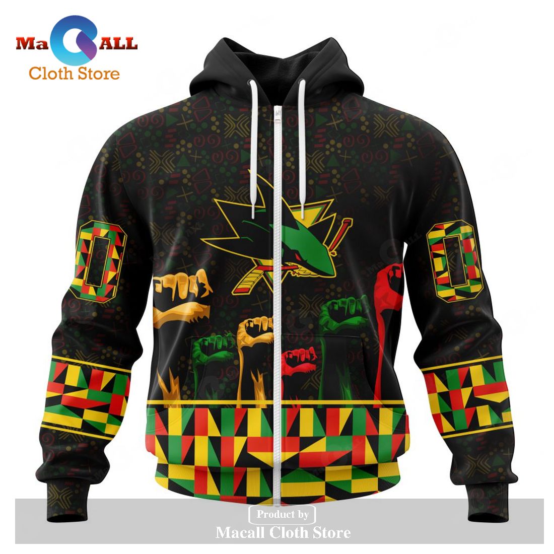 Personalized NHL San Jose Sharks Special Design Celebrate Black History Month Hoodie Sweatshirt 3D Personalized NHL San Jose Sharks Special Design Celebrate Black History Month Hoodie Sweatshirt 3D