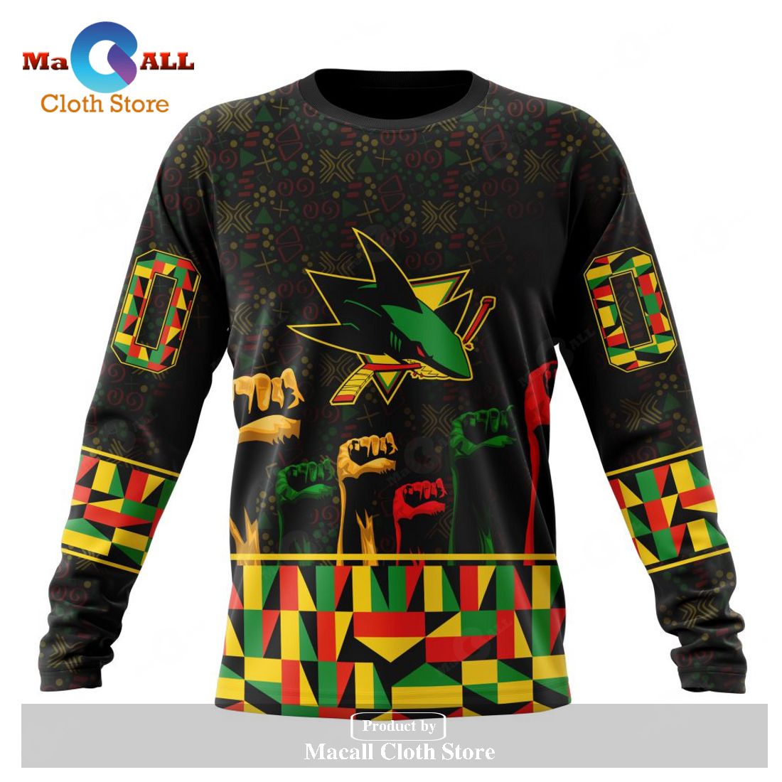 Personalized NHL San Jose Sharks Special Design Celebrate Black History Month Hoodie Sweatshirt 3D Personalized NHL San Jose Sharks Special Design Celebrate Black History Month Hoodie Sweatshirt 3D