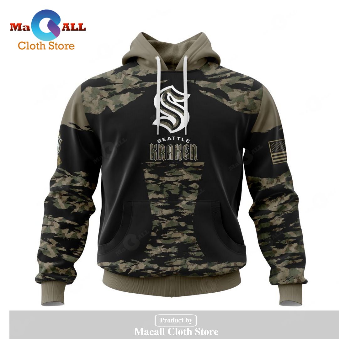 Personalized NHL Seattle Kraken - Honors Veterans And Military Members Kits V5 Hoodie Sweatshirt 3D Personalized NHL Seattle Kraken - Honors Veterans And Military Members Kits V5 Hoodie Sweatshirt 3D