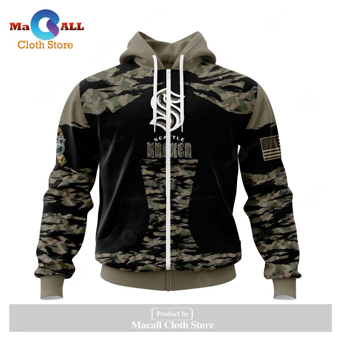Personalized NHL Seattle Kraken - Honors Veterans And Military Members Kits V5 Hoodie Sweatshirt 3D Personalized NHL Seattle Kraken - Honors Veterans And Military Members Kits V5 Hoodie Sweatshirt 3D