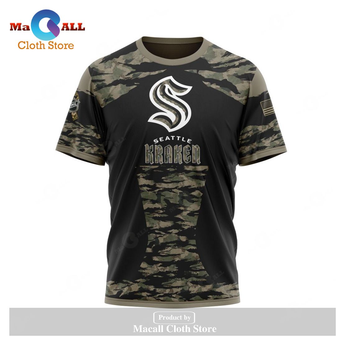 Personalized NHL Seattle Kraken - Honors Veterans And Military Members Kits V5 Hoodie Sweatshirt 3D Personalized NHL Seattle Kraken - Honors Veterans And Military Members Kits V5 Hoodie Sweatshirt 3D
