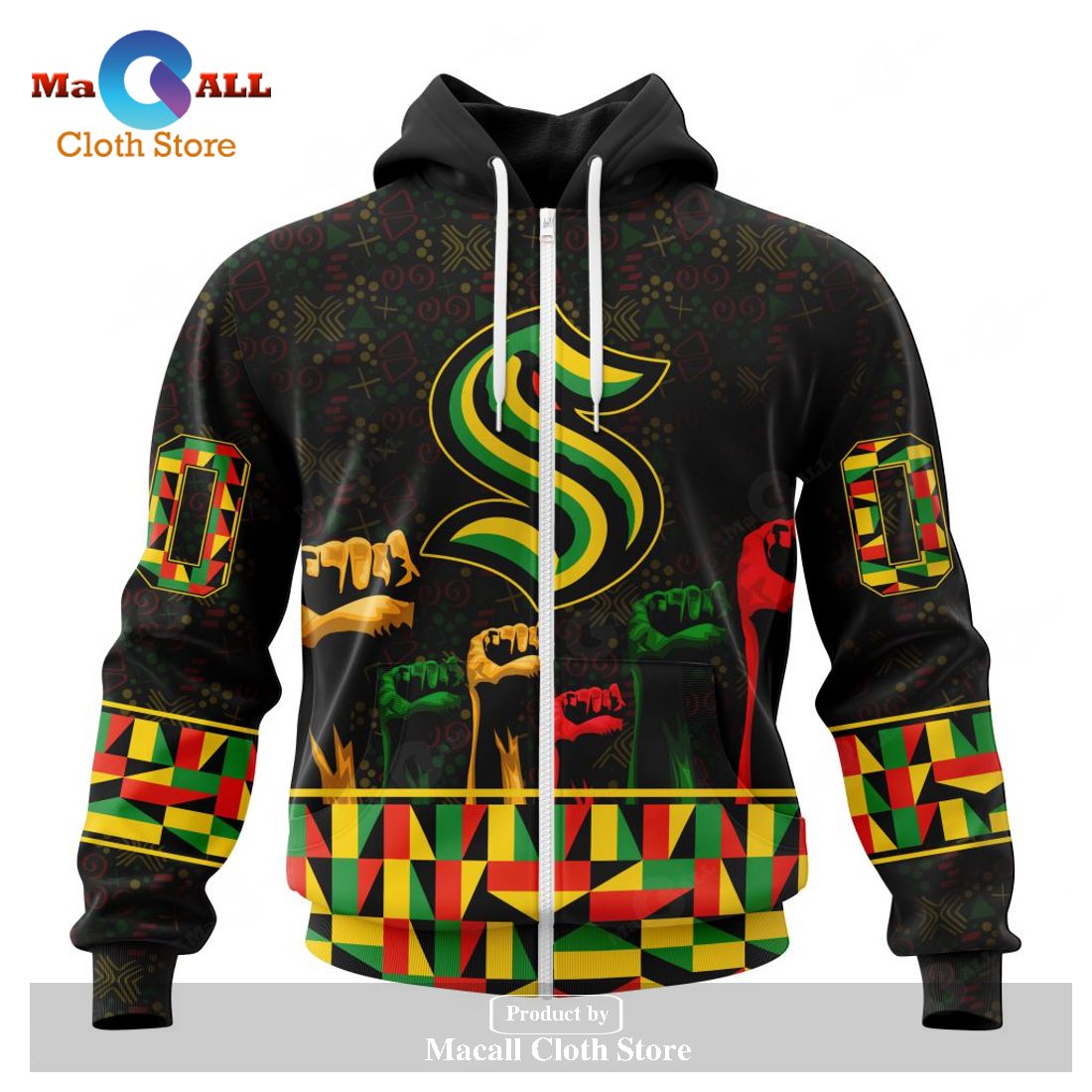 Personalized NHL Seattle Kraken Special Design Celebrate Black History Month Hoodie Sweatshirt 3D Personalized NHL Seattle Kraken Special Design Celebrate Black History Month Hoodie Sweatshirt 3D