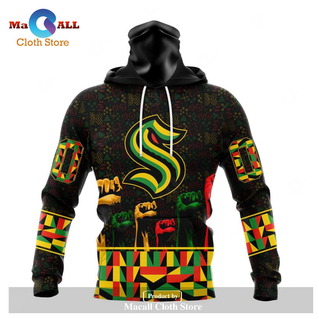 Personalized NHL Seattle Kraken Special Design Celebrate Black History Month Hoodie Sweatshirt 3D Personalized NHL Seattle Kraken Special Design Celebrate Black History Month Hoodie Sweatshirt 3D