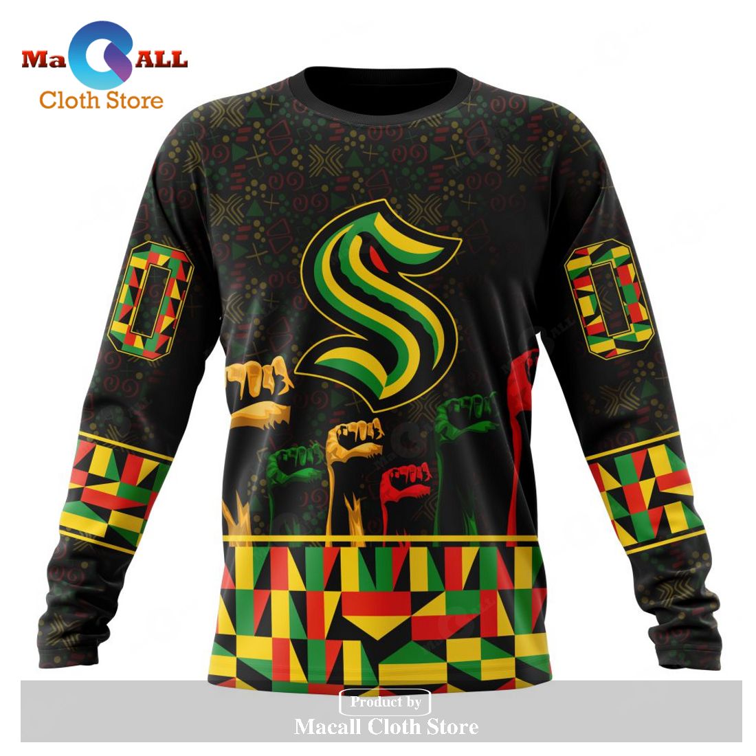Personalized NHL Seattle Kraken Special Design Celebrate Black History Month Hoodie Sweatshirt 3D Personalized NHL Seattle Kraken Special Design Celebrate Black History Month Hoodie Sweatshirt 3D