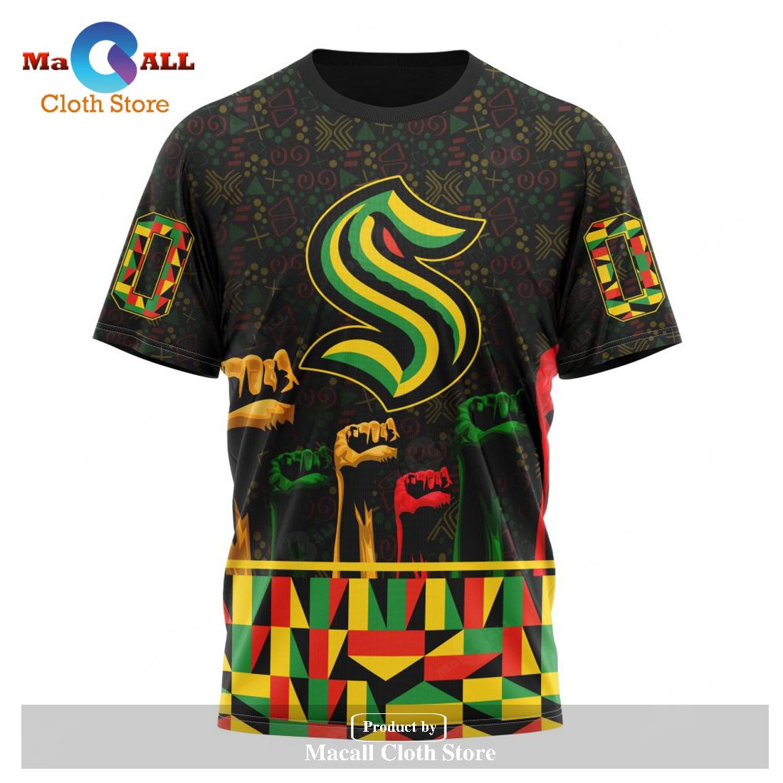 Personalized NHL Seattle Kraken Special Design Celebrate Black History Month Hoodie Sweatshirt 3D Personalized NHL Seattle Kraken Special Design Celebrate Black History Month Hoodie Sweatshirt 3D