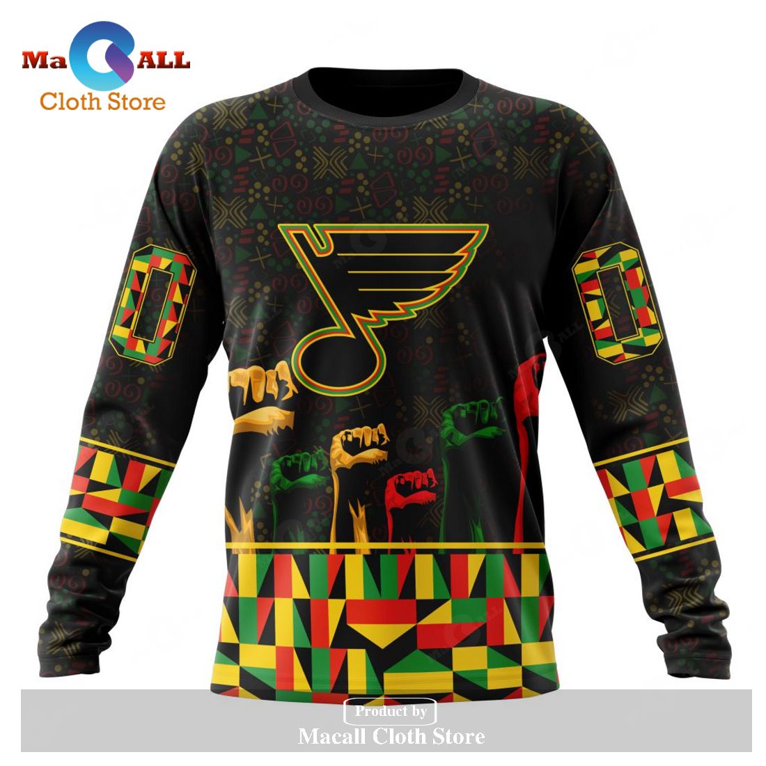 Personalized NHL St. Louis Blues Special Design Celebrate Black History Month Hoodie Sweatshirt 3D Personalized NHL St. Louis Blues Special Design Celebrate Black History Month Hoodie Sweatshirt 3D
