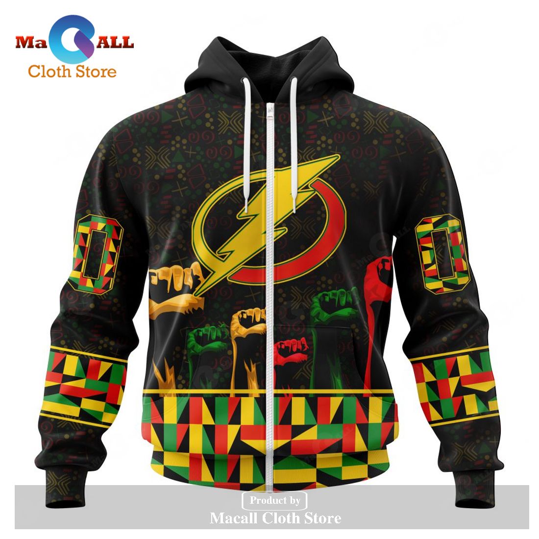 Personalized NHL Tampa Bay Lightning Special Design Celebrate Black History Month Hoodie Sweatshirt 3D Personalized NHL Tampa Bay Lightning Special Design Celebrate Black History Month Hoodie Sweatshirt 3D