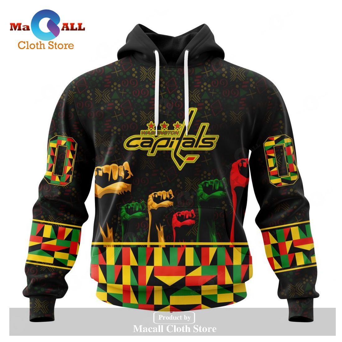 Personalized NHL Washington Capitals Special Design Celebrate Black History Month Hoodie Sweatshirt 3D Personalized NHL Washington Capitals Special Design Celebrate Black History Month Hoodie Sweatshirt 3D