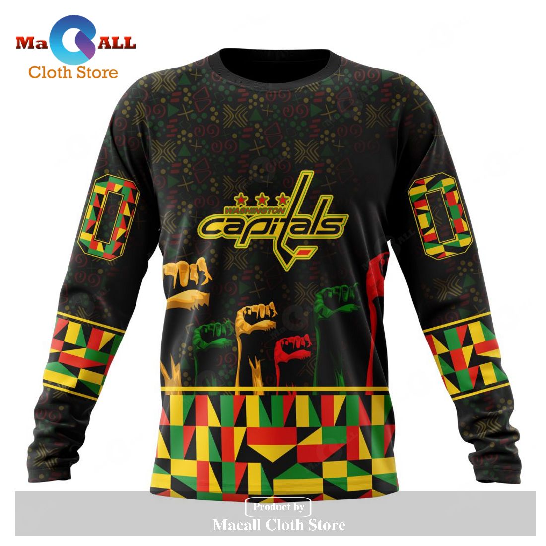 Personalized NHL Washington Capitals Special Design Celebrate Black History Month Hoodie Sweatshirt 3D Personalized NHL Washington Capitals Special Design Celebrate Black History Month Hoodie Sweatshirt 3D