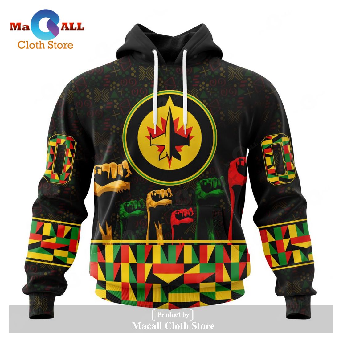 Personalized NHL Winnipeg Jets Special Design Celebrate Black History Month Hoodie Sweatshirt 3D Personalized NHL Winnipeg Jets Special Design Celebrate Black History Month Hoodie Sweatshirt 3D