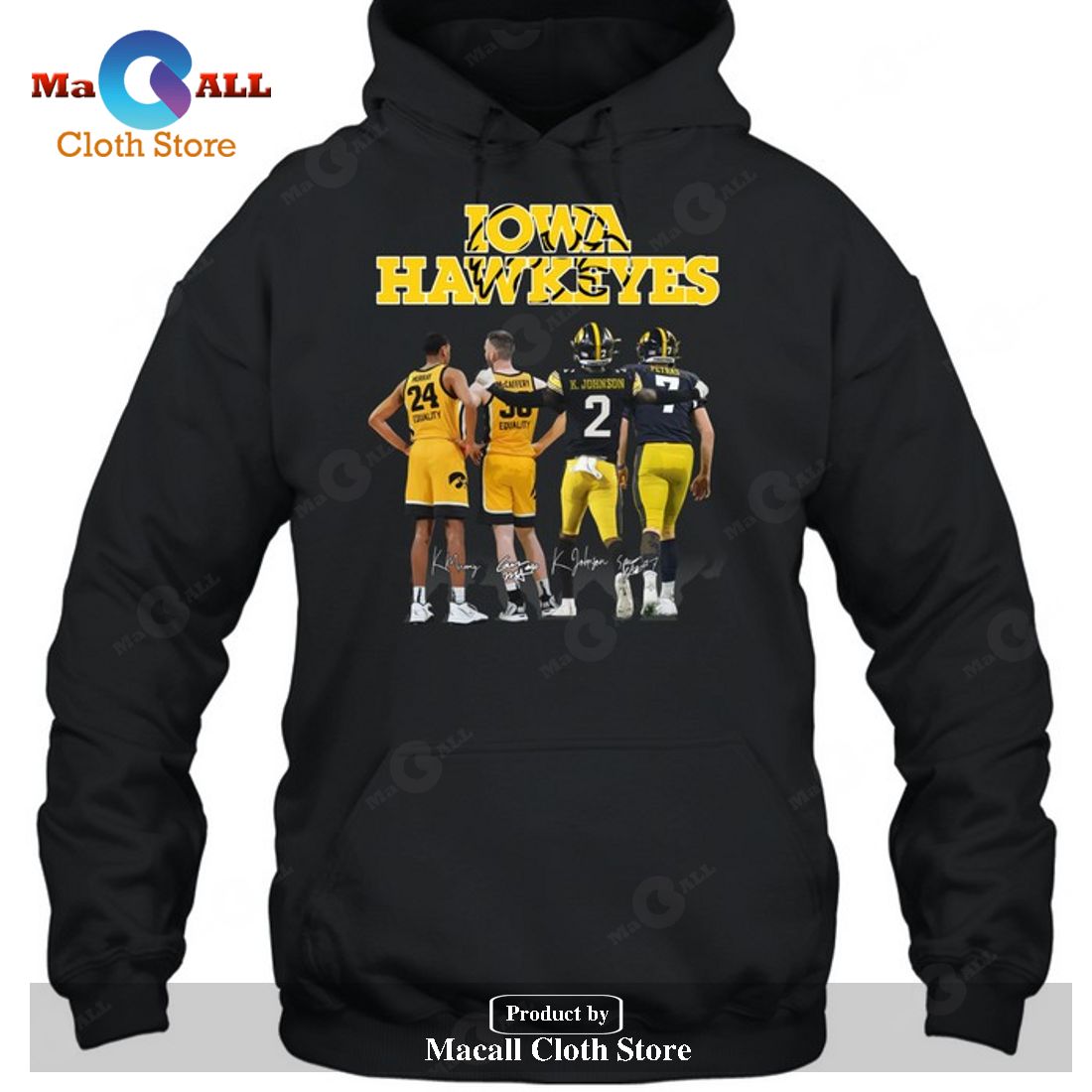 Iowa Hawkeyes Team-Unisex Tee T-Shirt Iowa Hawkeyes Team-Unisex Tee T-Shirt