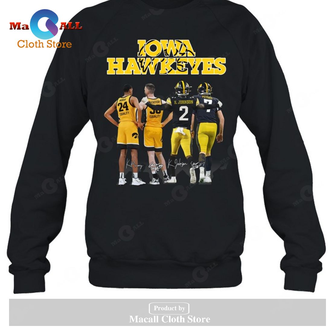 Iowa Hawkeyes Team-Unisex Tee T-Shirt Iowa Hawkeyes Team-Unisex Tee T-Shirt