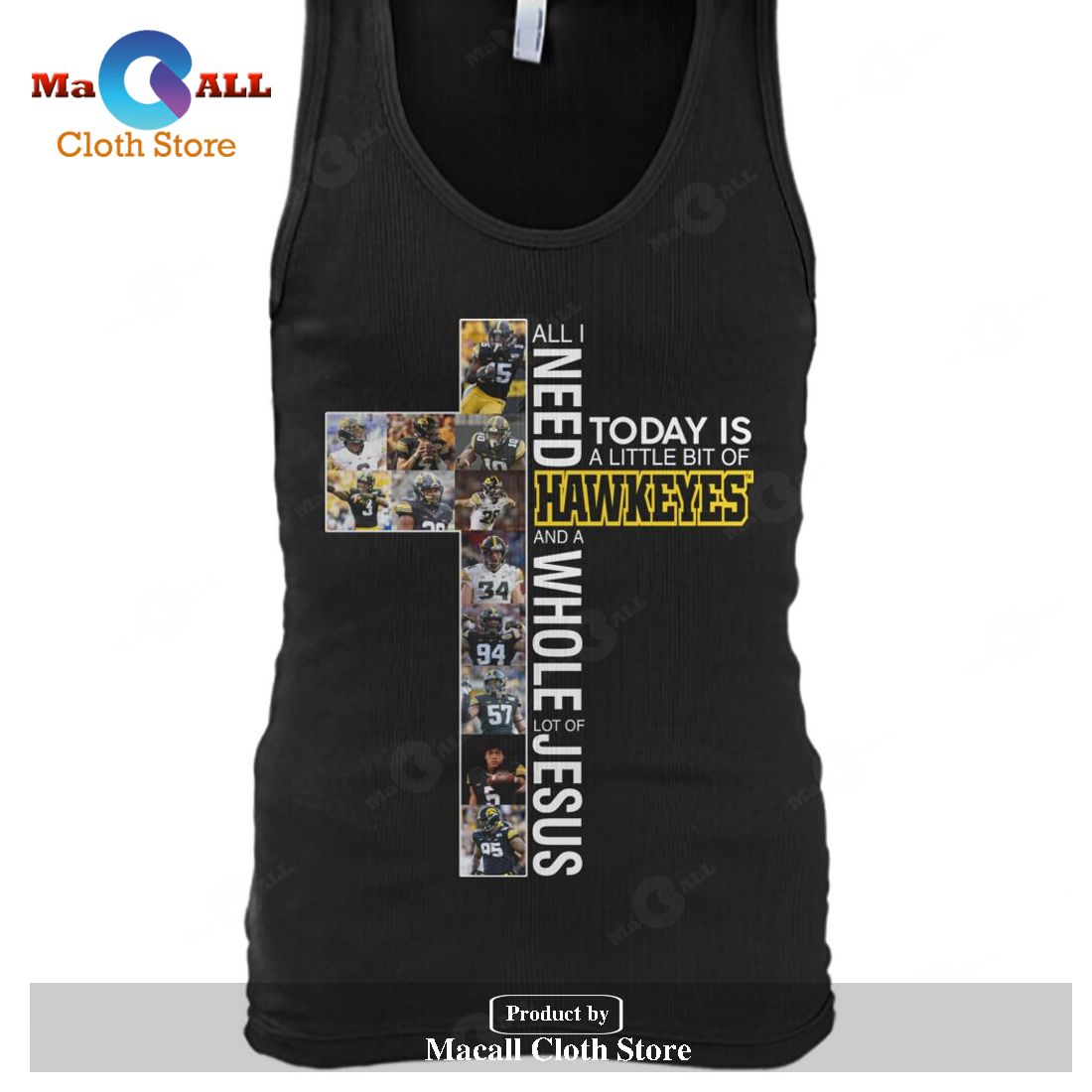 Today is A Little Bit Of Hawkeyes And A Whole Lot Of Jesus-Unisex T-Shirt Today is A Little Bit Of Hawkeyes And A Whole Lot Of Jesus-Unisex T-Shirt
