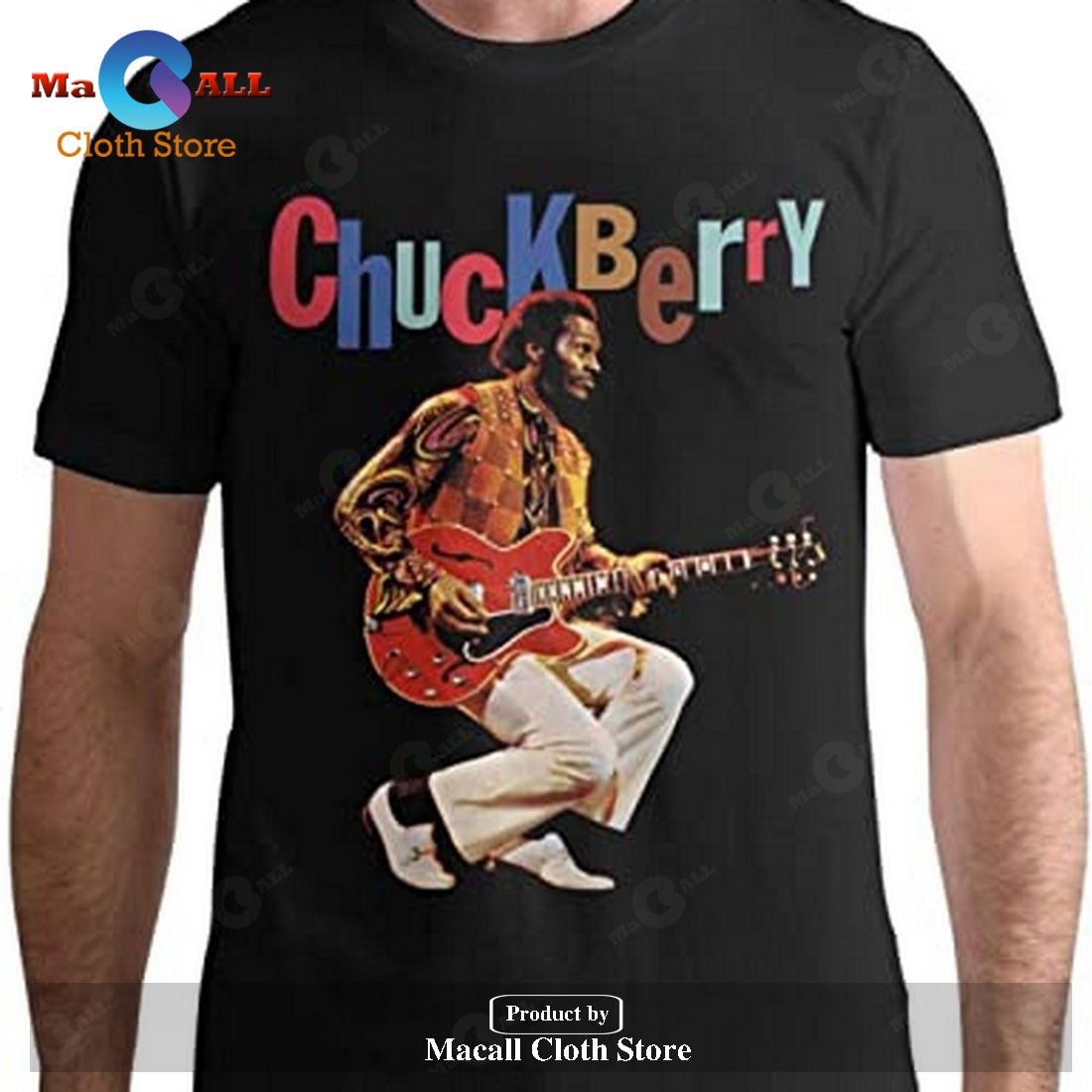 Chuck Berry T Shirt Custom Pattern Short Sleeve Top Tees Classic-Unisex T-Shirt Hoodie Sweatshirt