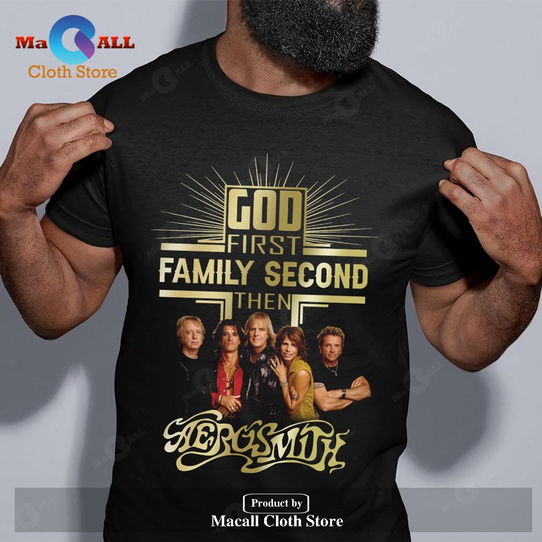 God First Family Second Then Aerosmith Classic-Unisex T-Shirt Hoodie Sweatshirt God First Family Second Then Aerosmith Classic-Unisex T-Shirt Hoodie Sweatshirt