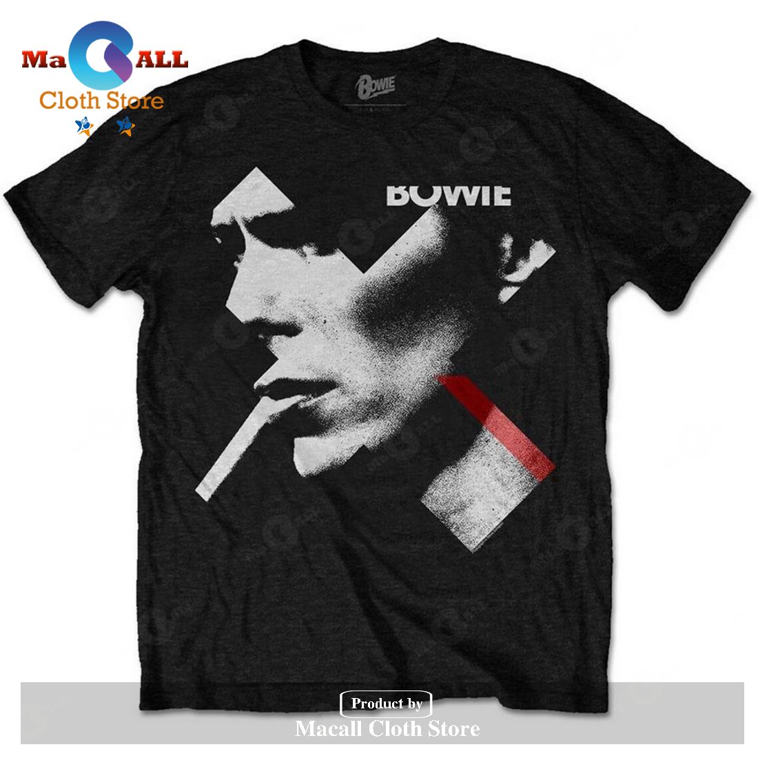David Bowie X Smoke Red Classic-Unisex T-Shirt Hoodie Sweatshirt David Bowie X Smoke Red Classic-Unisex T-Shirt Hoodie Sweatshirt