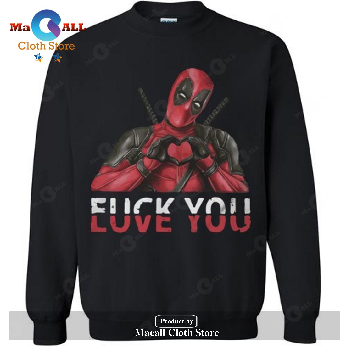 Deadpool Text Classic-Unisex T-Shirt Hoodie Sweatshirt