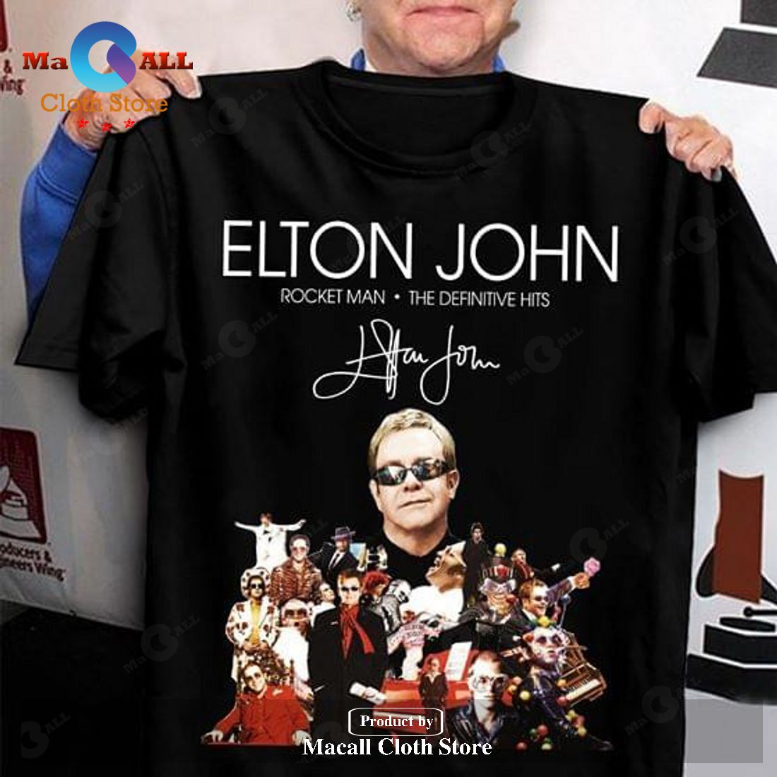 Elton John Rocket Man The Definitive Hits Classic-Unisex T-Shirt Hoodie Sweatshirt Elton John Rocket Man The Definitive Hits Classic-Unisex T-Shirt Hoodie Sweatshirt