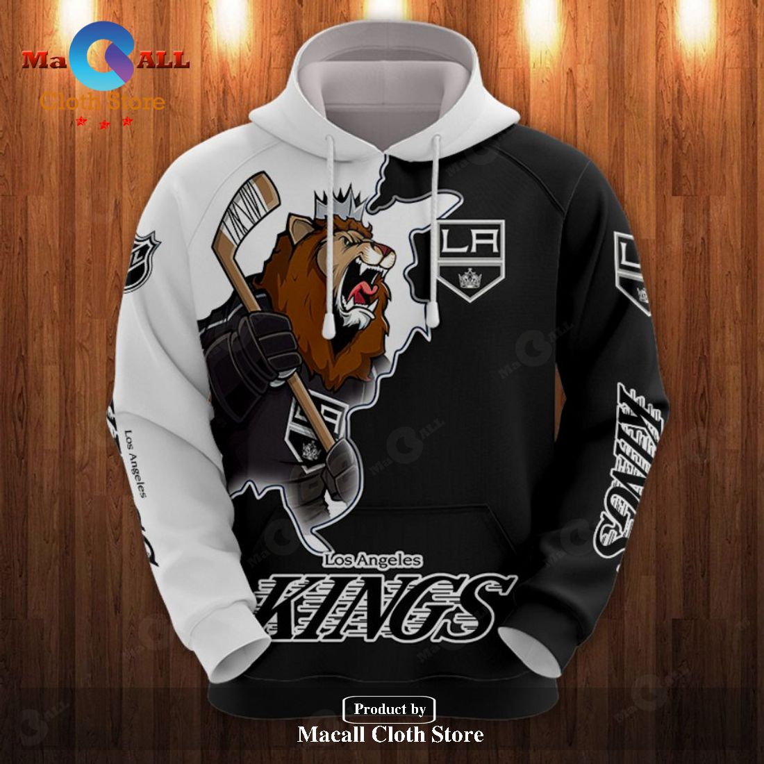 Custom Los Angeles Kings Retro Gradient Design Sweatshirt NHL