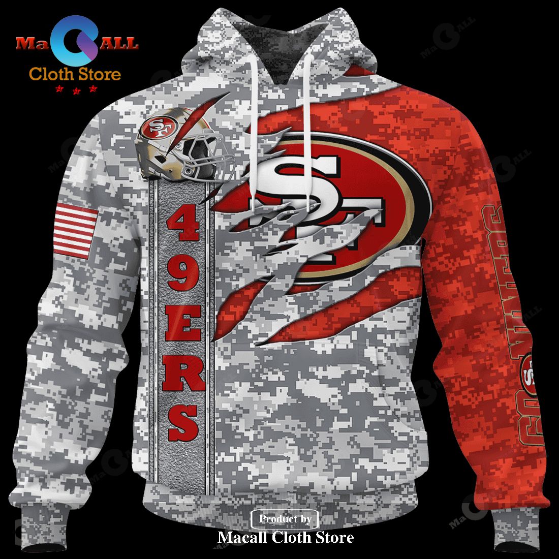 Personalized NFL 49ers Camo US Hoodie Sweatshirt 3D LIMITED EDITION Personalized NFL 49ers Camo US Hoodie Sweatshirt 3D LIMITED EDITION