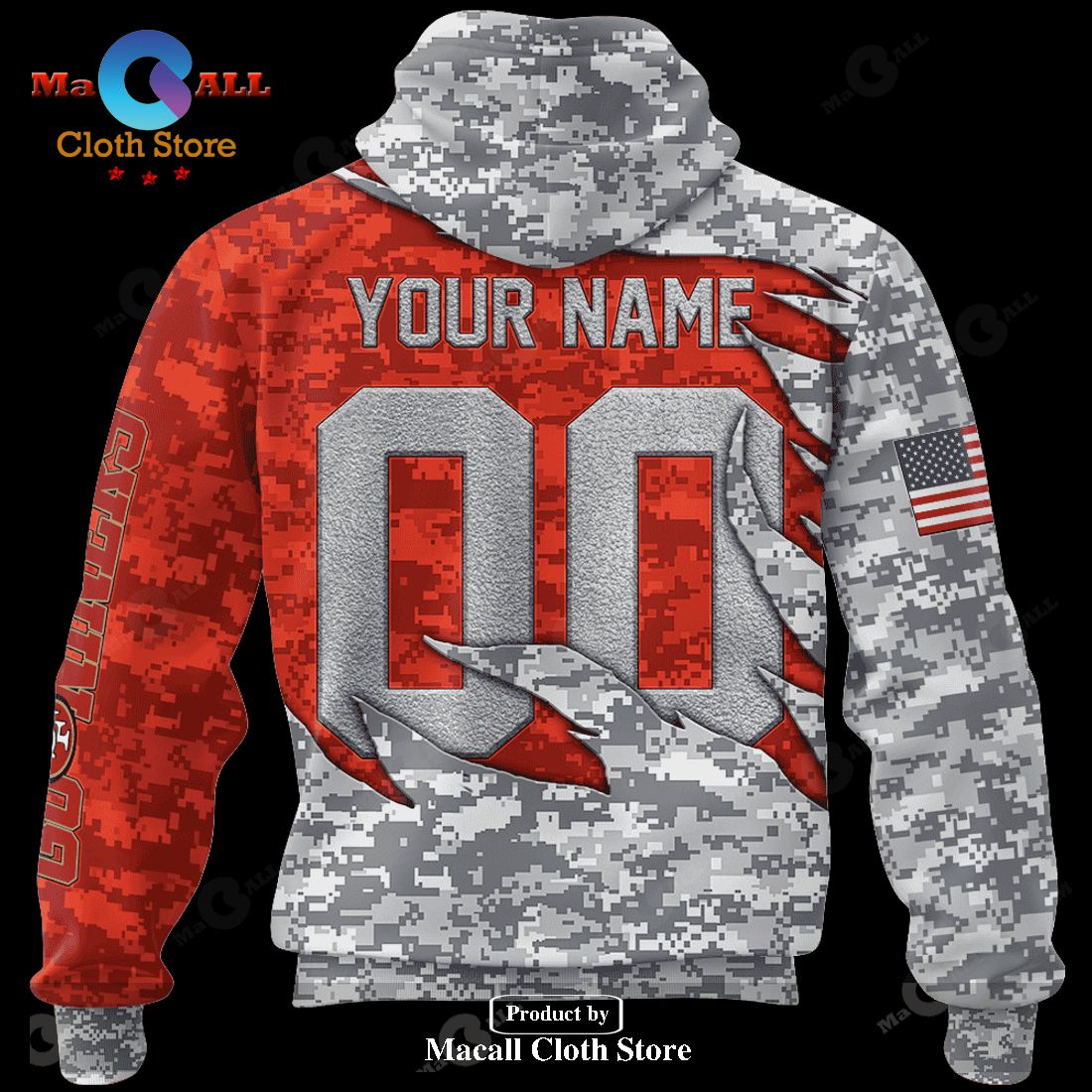 Personalized NFL 49ers Camo US Hoodie Sweatshirt 3D LIMITED EDITION Personalized NFL 49ers Camo US Hoodie Sweatshirt 3D LIMITED EDITION