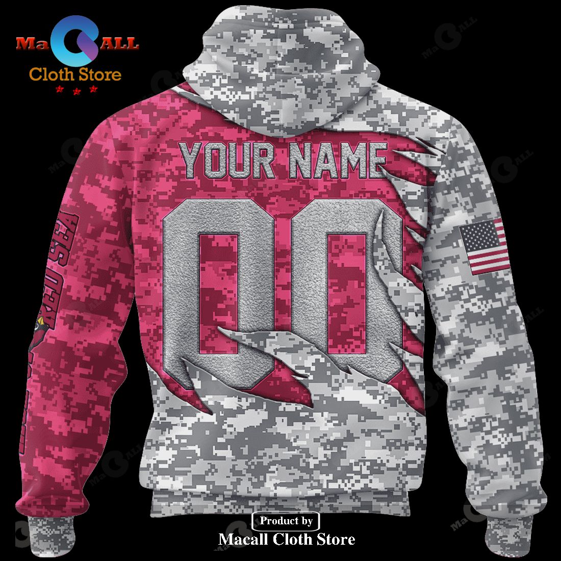 Personalized NFL Cardinals Camo US Hoodie Sweatshirt 3D LIMITED EDITION Personalized NFL Cardinals Camo US Hoodie Sweatshirt 3D LIMITED EDITION