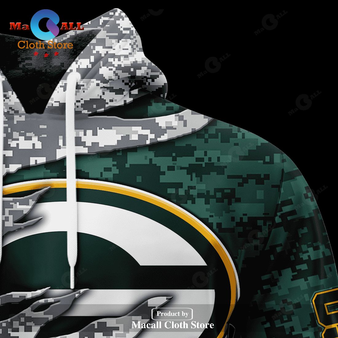 Personalized Green Bay Packers Skull Camo 3D Shirt, Hoodie - LIMITED EDITION