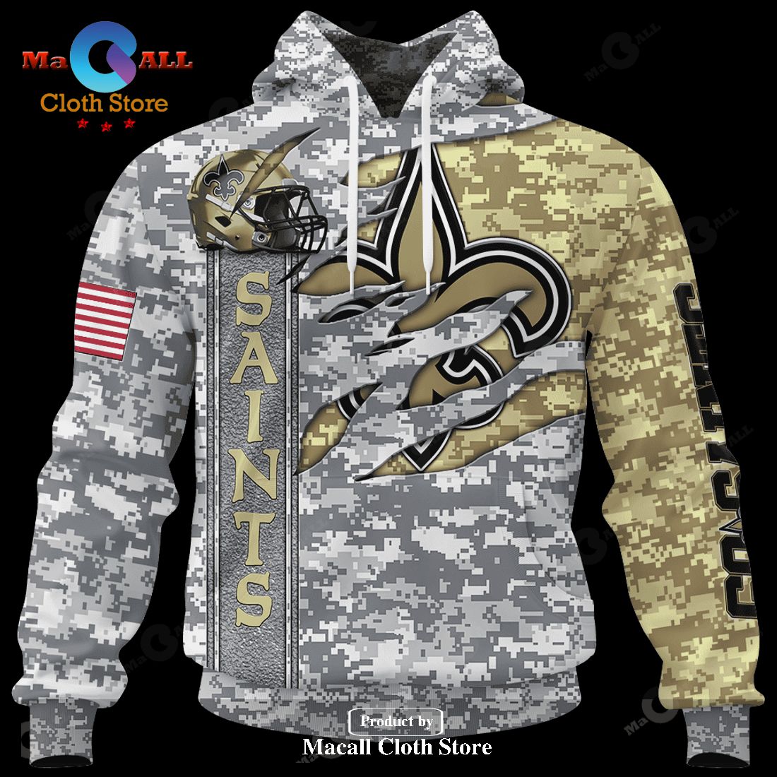 Personalized NFL Saints Camo US Hoodie Sweatshirt 3D LIMITED EDITION -  Macall Cloth Store - Destination for fashionistas