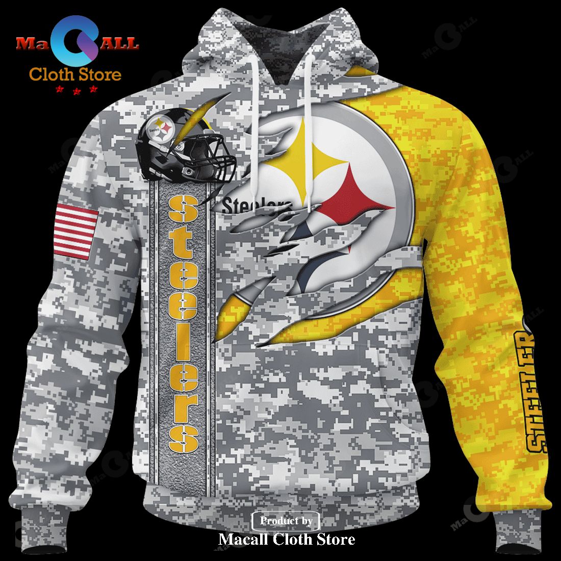 Personalized NFL Steelers Camo US Hoodie Sweatshirt 3D LIMITED EDITION Personalized NFL Steelers Camo US Hoodie Sweatshirt 3D LIMITED EDITION