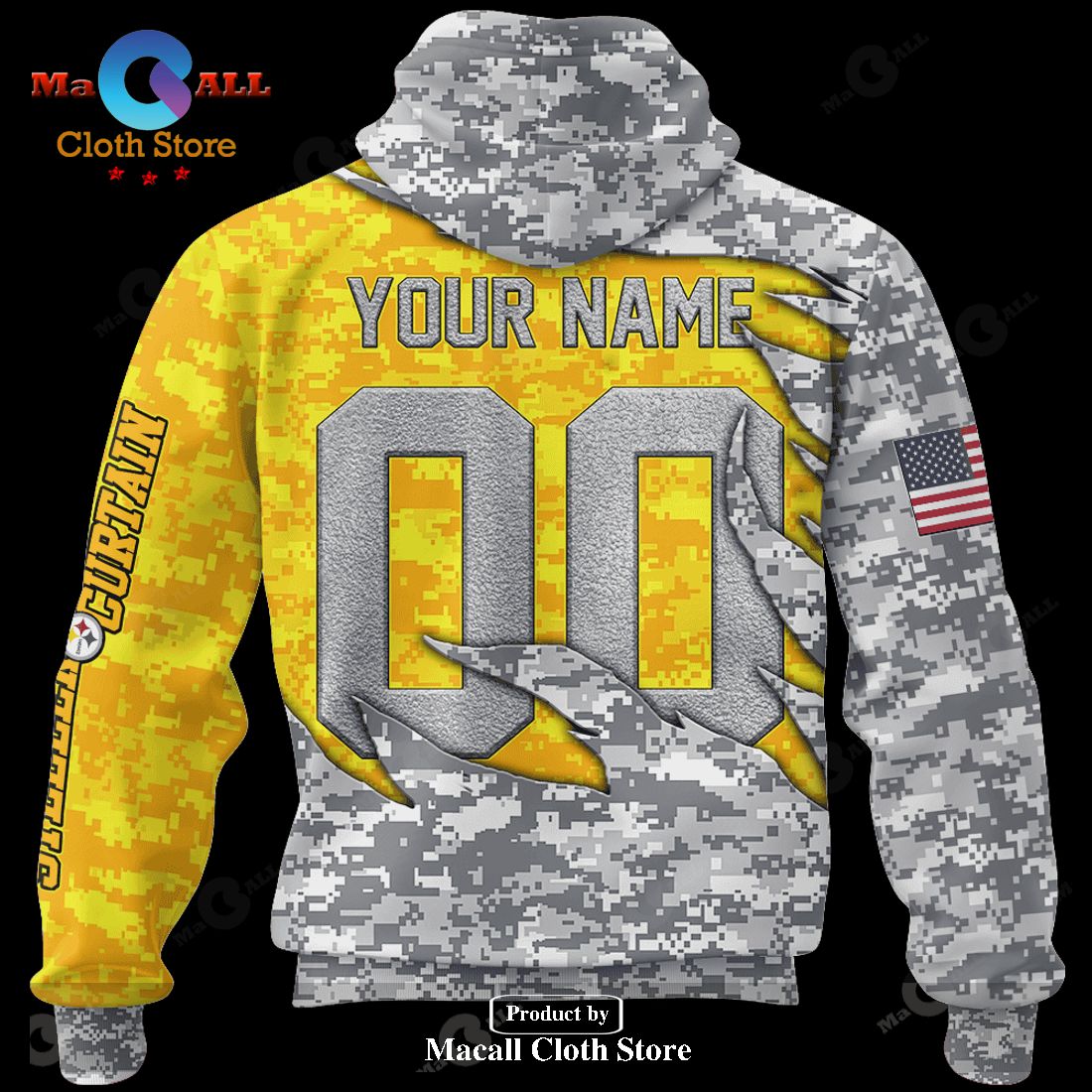 Personalized NFL Steelers Camo US Hoodie Sweatshirt 3D LIMITED EDITION Personalized NFL Steelers Camo US Hoodie Sweatshirt 3D LIMITED EDITION