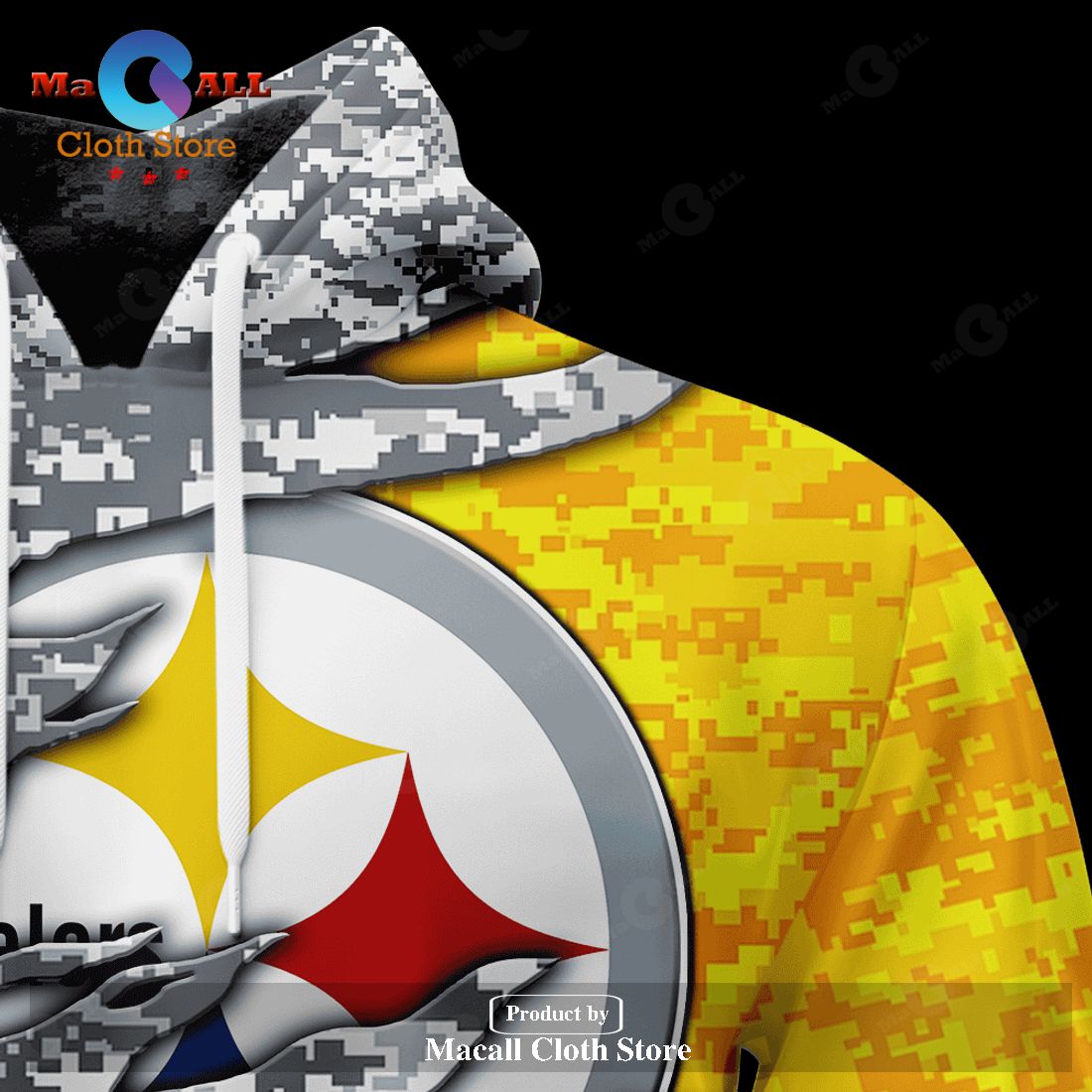 Personalized Pittsburgh Steelers Skull Camo 3D Shirt, Hoodie - LIMITED  EDITION