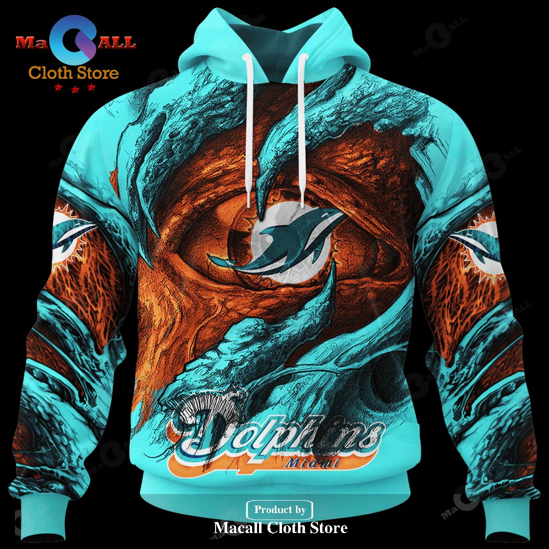 Personalized NFL Dolphins Demon Eyes Hoodie Sweatshirt 3D LIMITED EDITION Personalized NFL Dolphins Demon Eyes Hoodie Sweatshirt 3D LIMITED EDITION