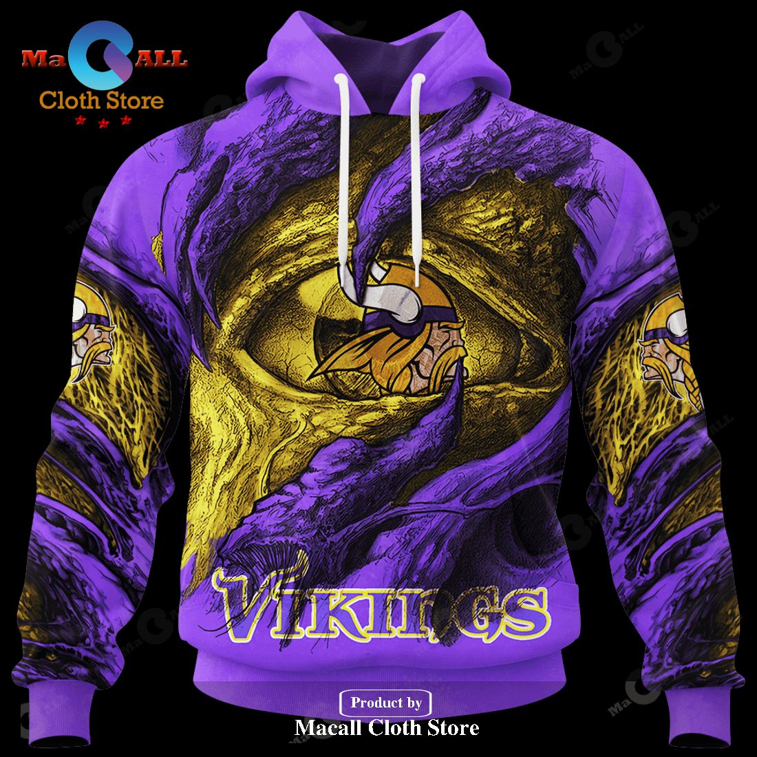 Personalized NFL Vikings Demon Eyes Hoodie Sweatshirt 3D LIMITED EDITION Personalized NFL Vikings Demon Eyes Hoodie Sweatshirt 3D LIMITED EDITION