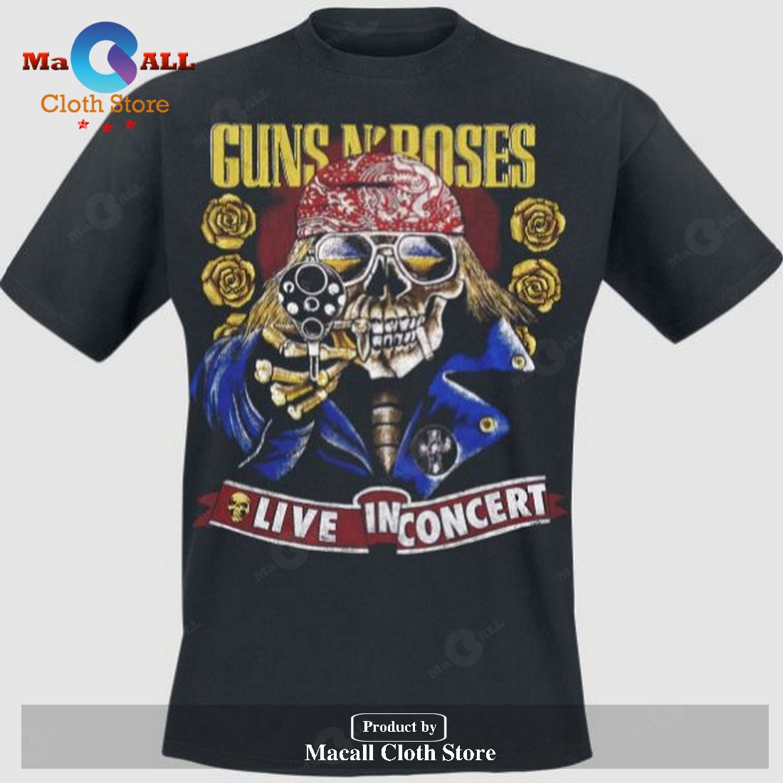 Guns N Roses Live In Concert Classic-Unisex T-Shirt Hoodie Sweatshirt Guns N Roses Live In Concert Classic-Unisex T-Shirt Hoodie Sweatshirt